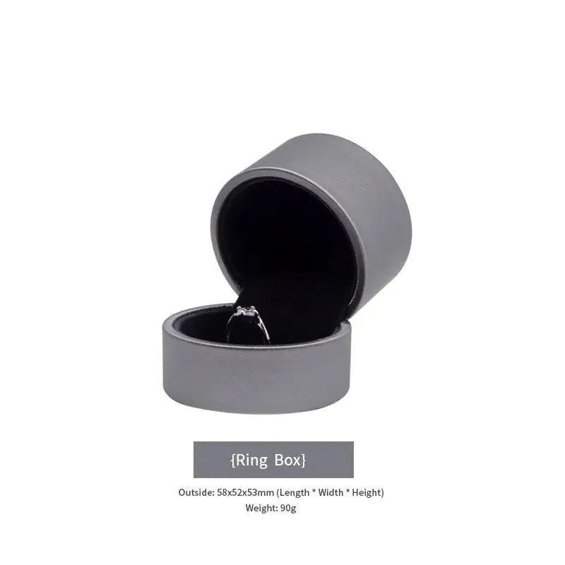 100PCs MOQ Fashion Round Custom Leather Jewelry Boxes
