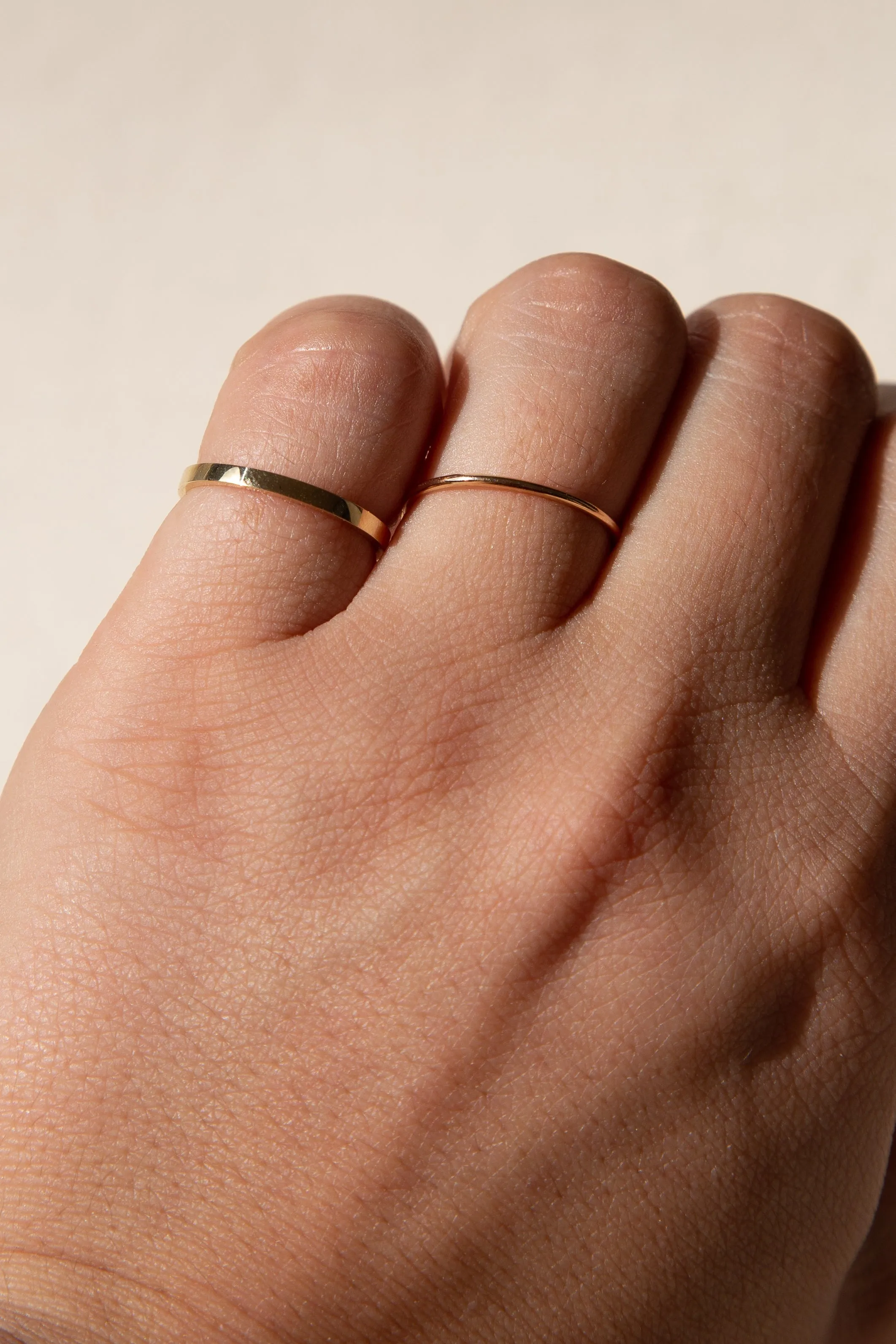 14K Stackable Ring - 1mm