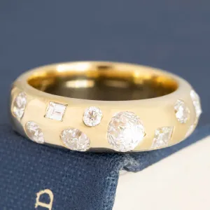 1.50ctw Mixed Vintage Cut Diamond Scatter Band