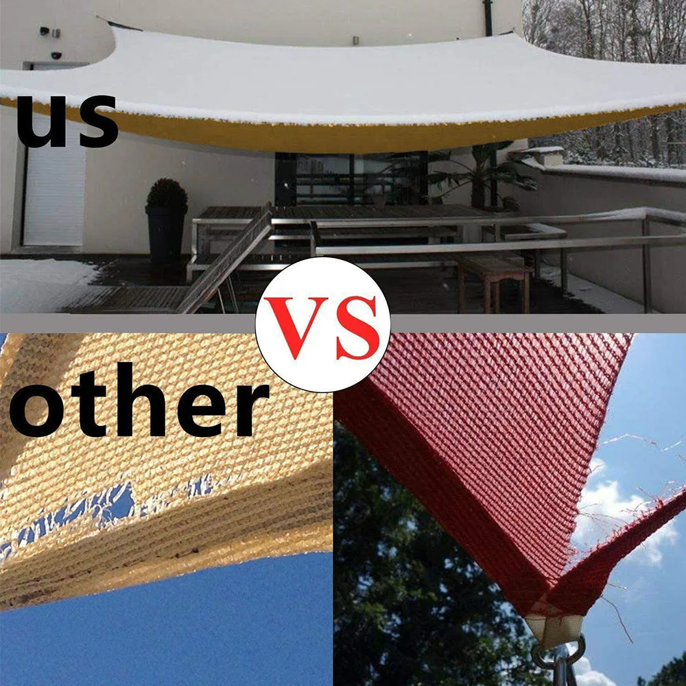 16'x'20' Rectangle Patio Sun Shade Sail (Sand Color)
