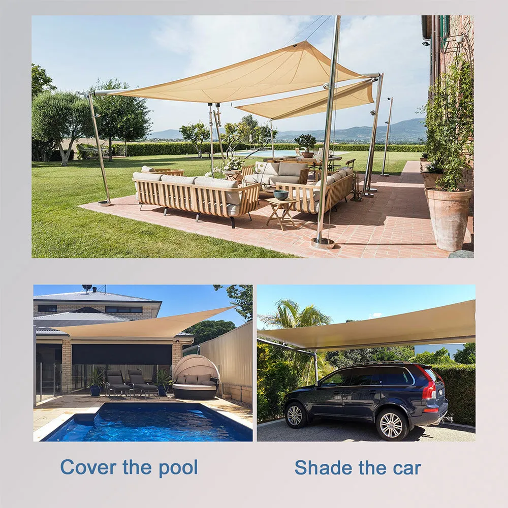 16'x'20' Rectangle Patio Sun Shade Sail (Sand Color)