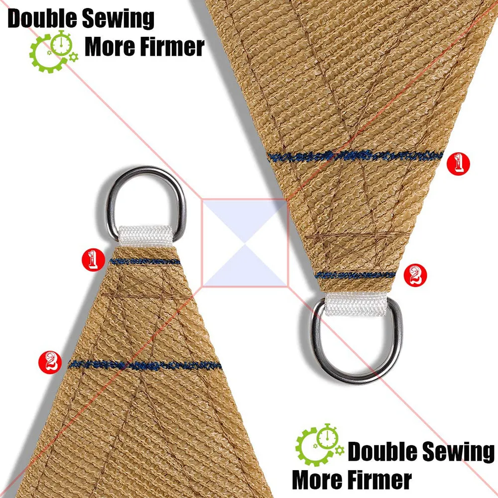 16'x'20' Rectangle Patio Sun Shade Sail (Sand Color)