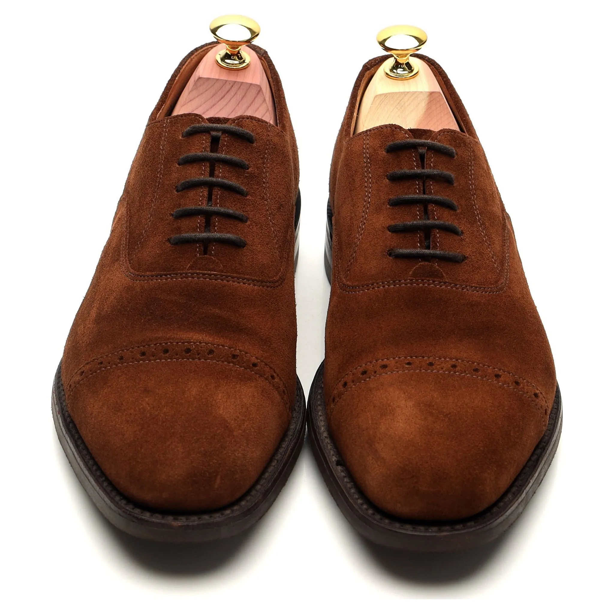 1880 'Cadogan' Brown Suede Oxford Brogue UK 7 F