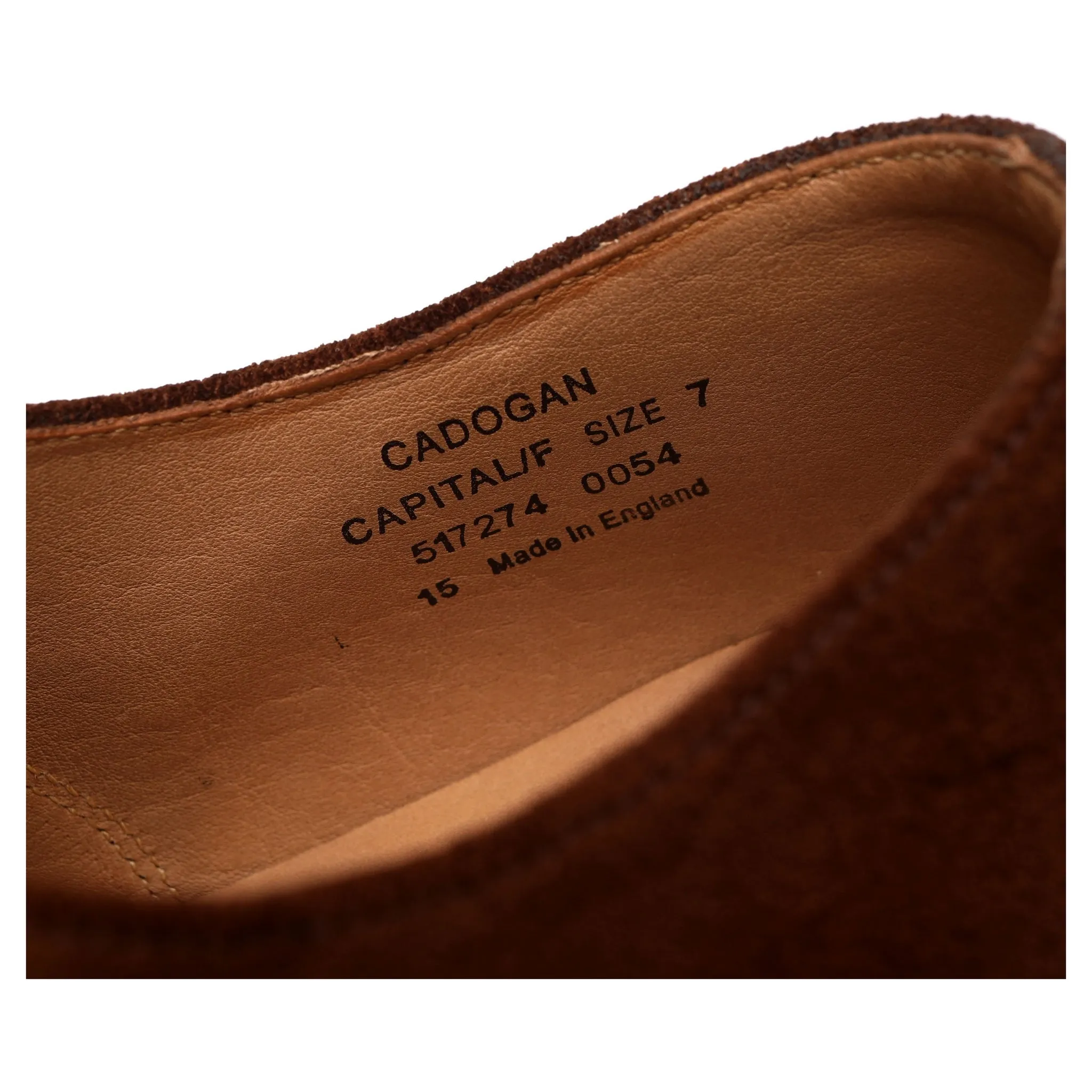 1880 'Cadogan' Brown Suede Oxford Brogue UK 7 F