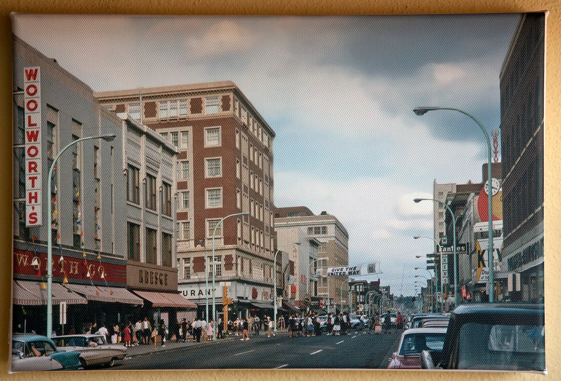 1970 4th Street Downtown Sioux City Canvas Art