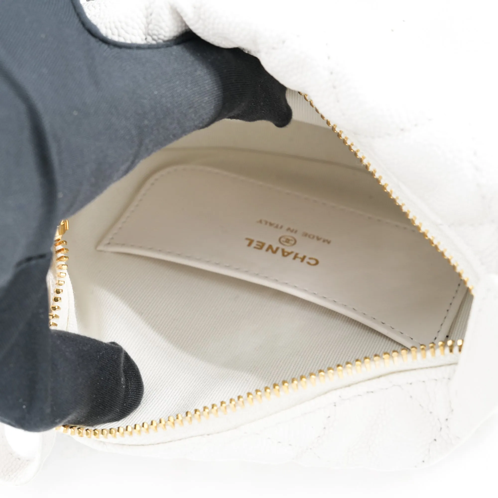 23B White Caviar Cargo Pouch with Handle