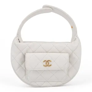 23B White Caviar Cargo Pouch with Handle