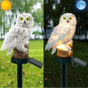2pcs Garden Owl Solar Powered Led Light