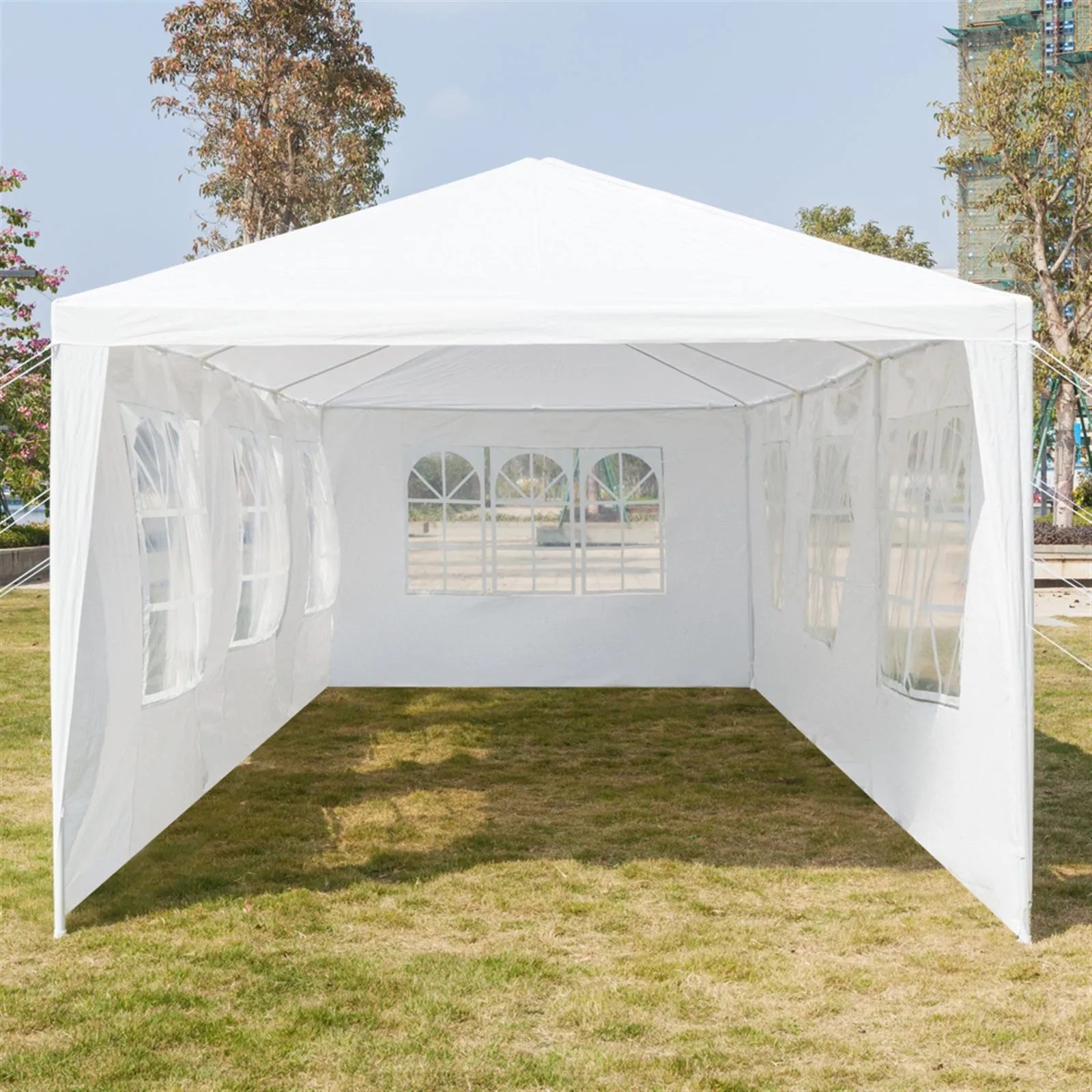 3 x 9m (9'10" x 19'8") Seven Sides Portable Home Use Waterproof Tent with Spiral Tubes **