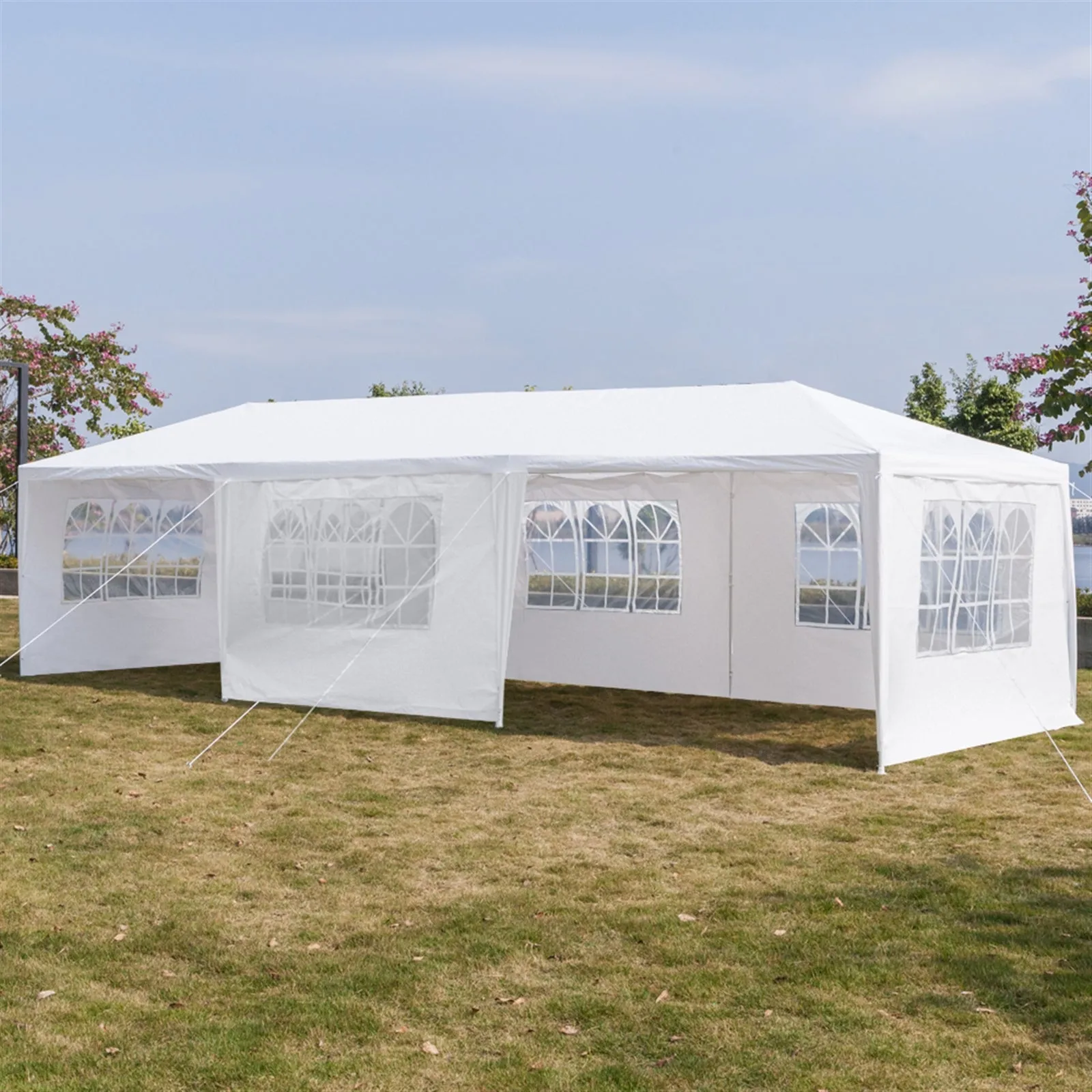 3 x 9m (9'10" x 19'8") Seven Sides Portable Home Use Waterproof Tent with Spiral Tubes **