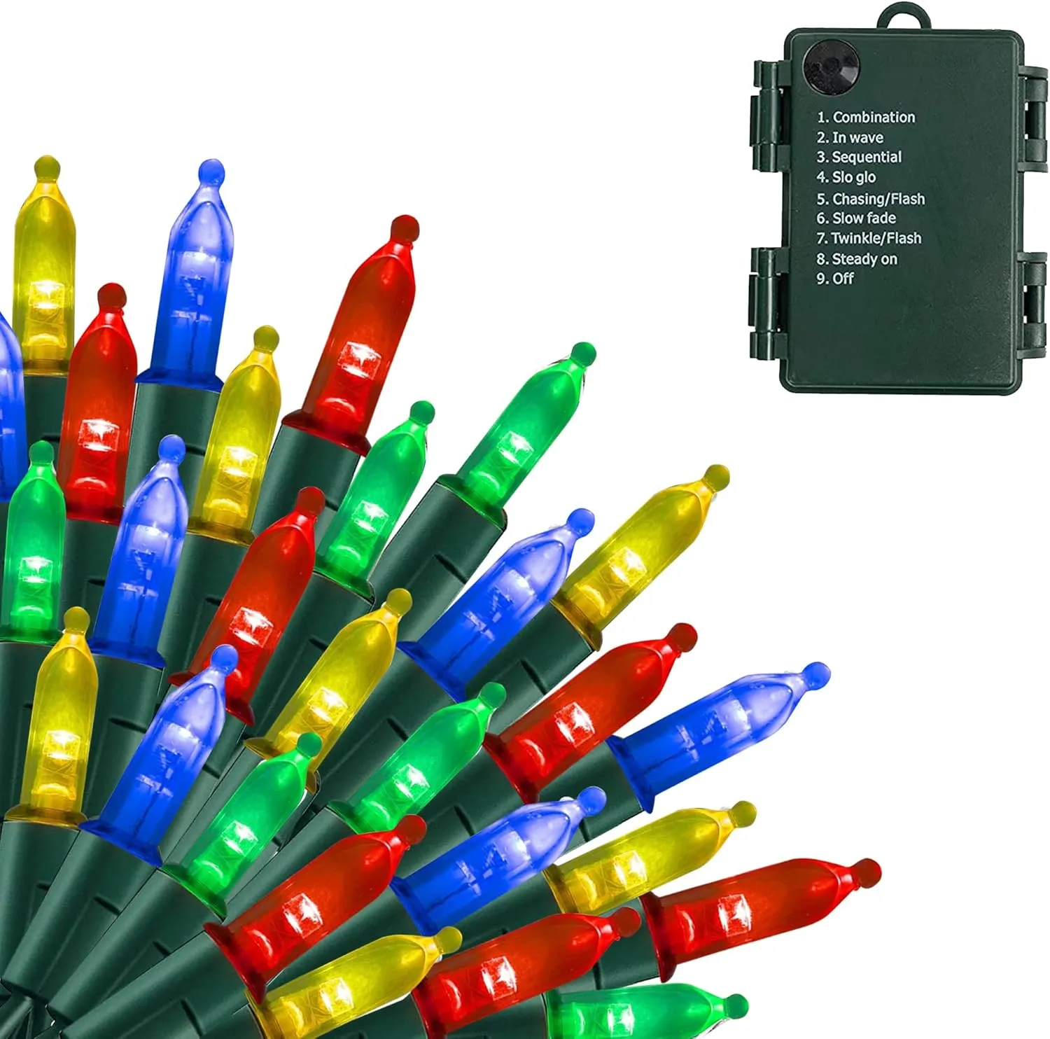 50 LED Christmas Mini String Lights - 16 ft Waterproof Battery Operated