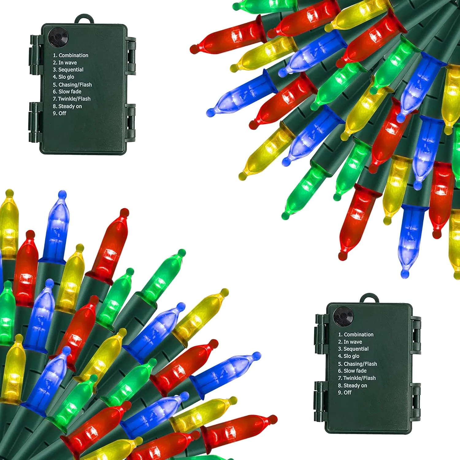 50 LED Christmas Mini String Lights - 16 ft Waterproof Battery Operated