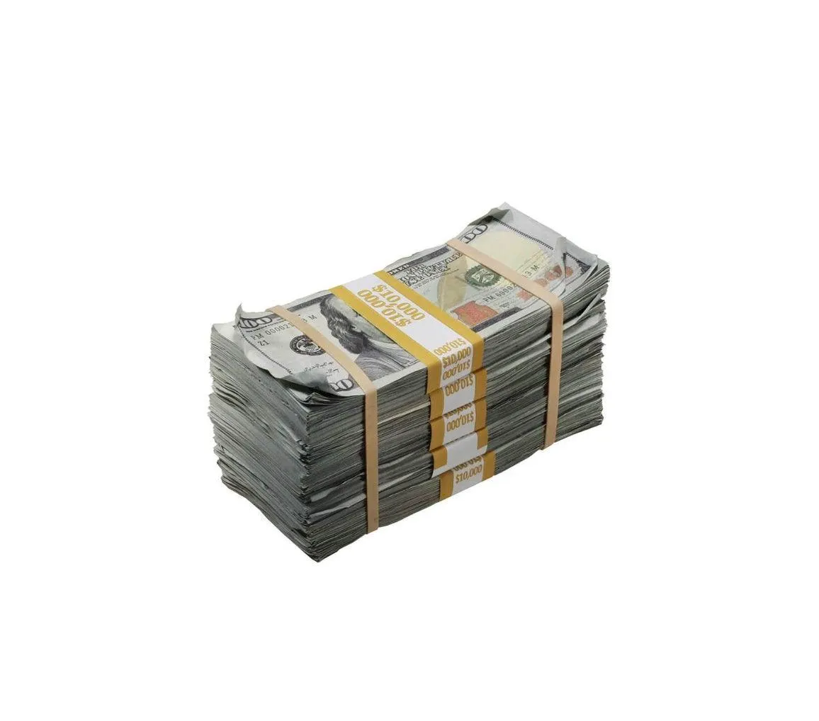 $50,000 Vintage Look Money With Money Bag - Full Print