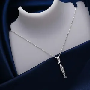 925 sterling Silver Antique Fish Pendant