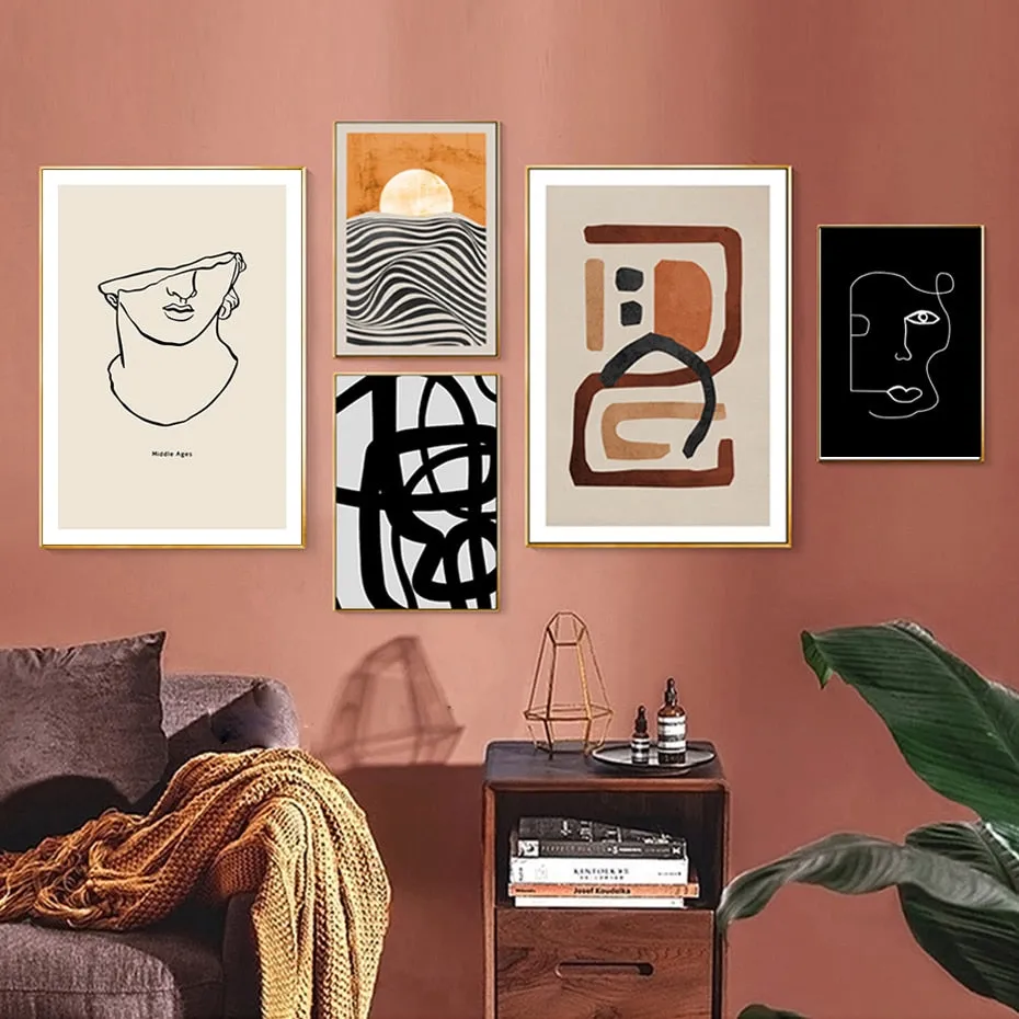 Abstract Geometric Canvas Wall Art