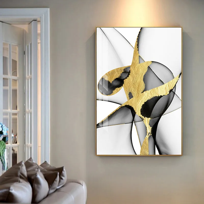 Abstract Golden Colour Wall Art
