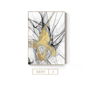 Abstract Golden Colour Wall Art