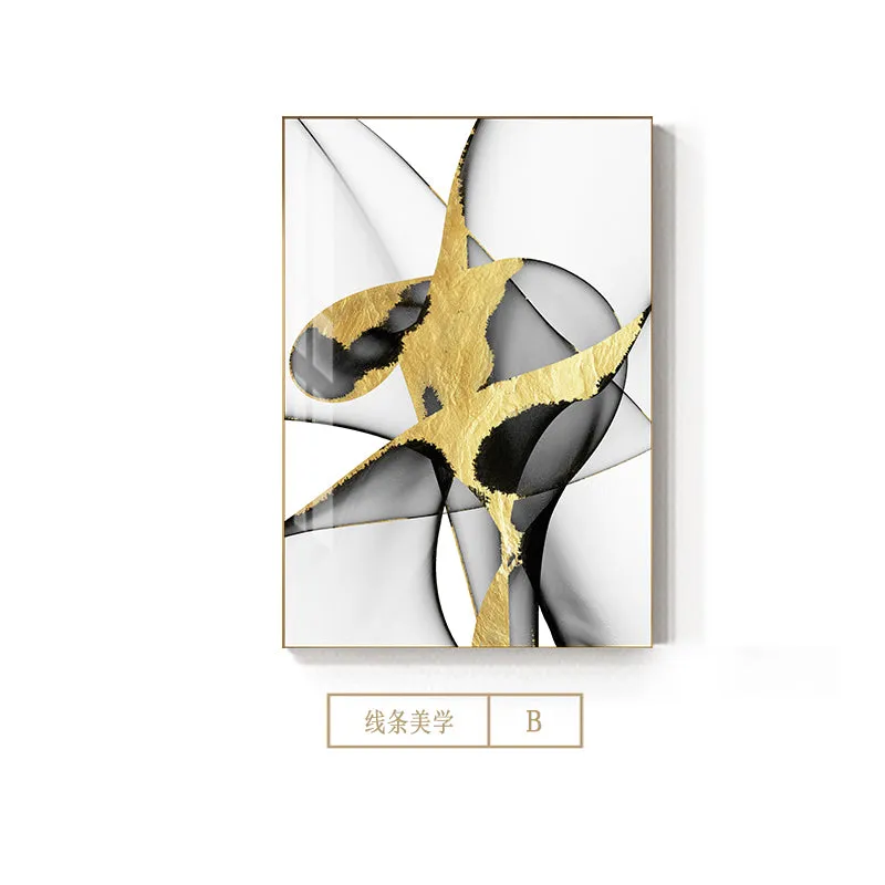 Abstract Golden Colour Wall Art