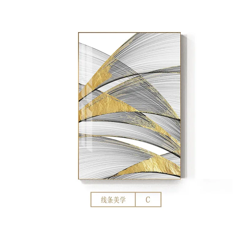 Abstract Golden Colour Wall Art