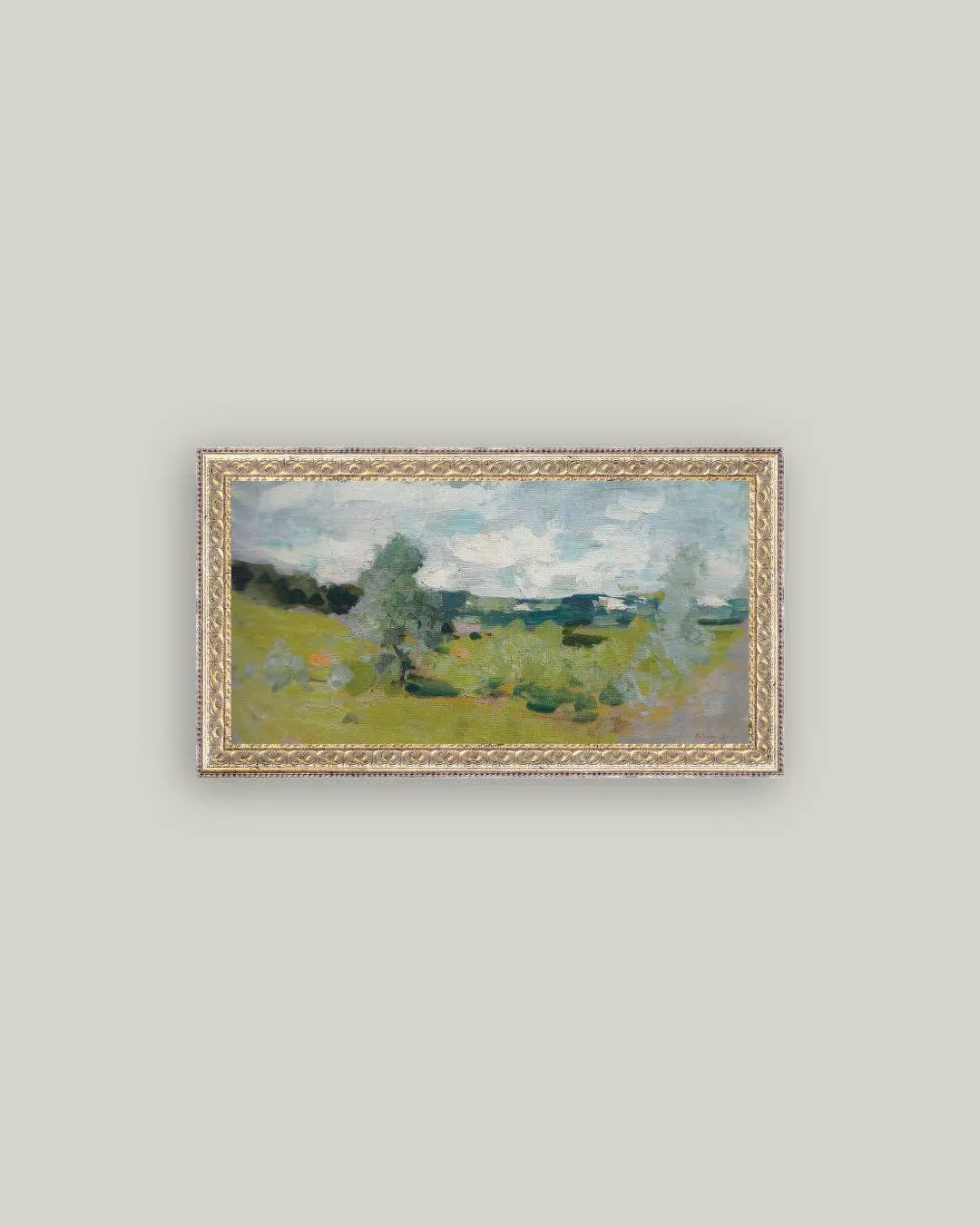 Abstract Landscape Framed Antique Art