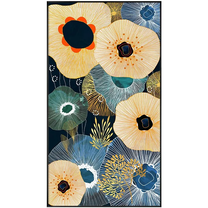 Abstract style Flowers Wall Art