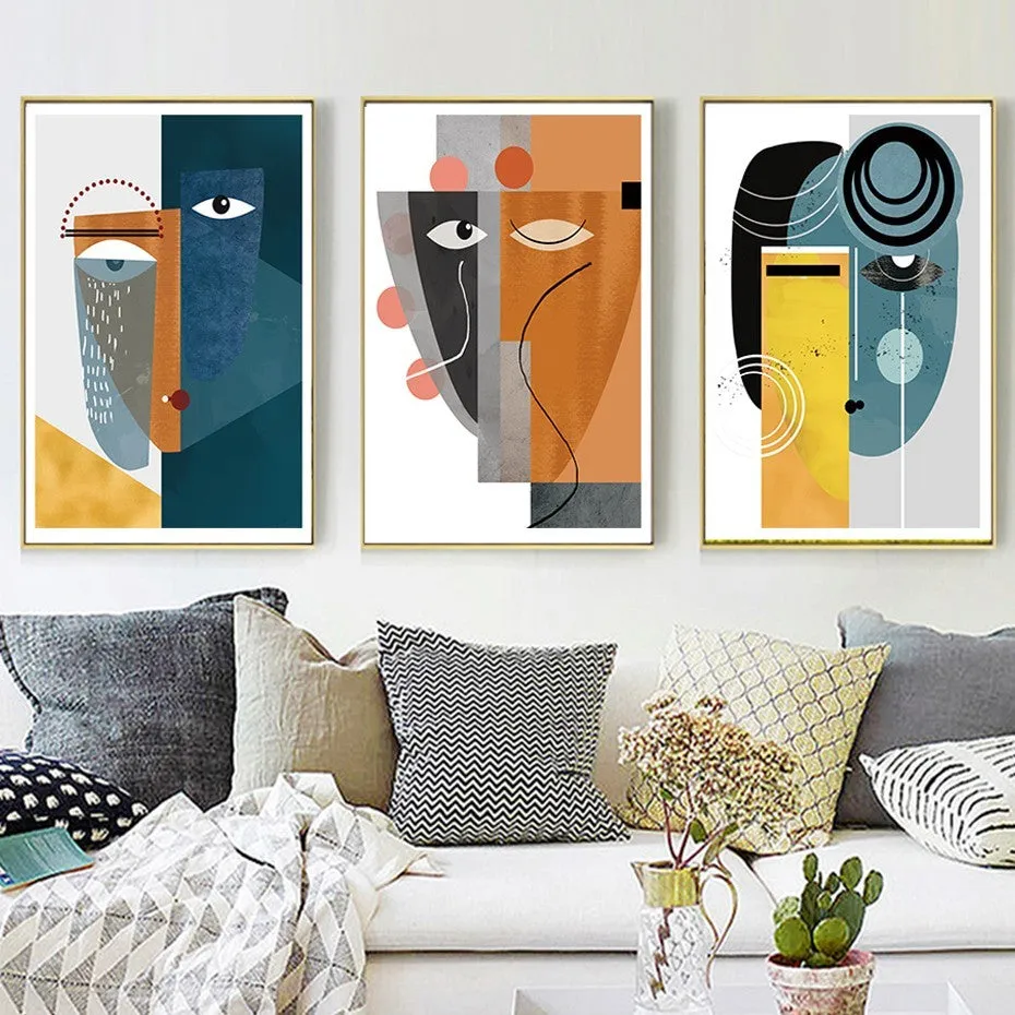 Abstract Vintage Figure Wall Art