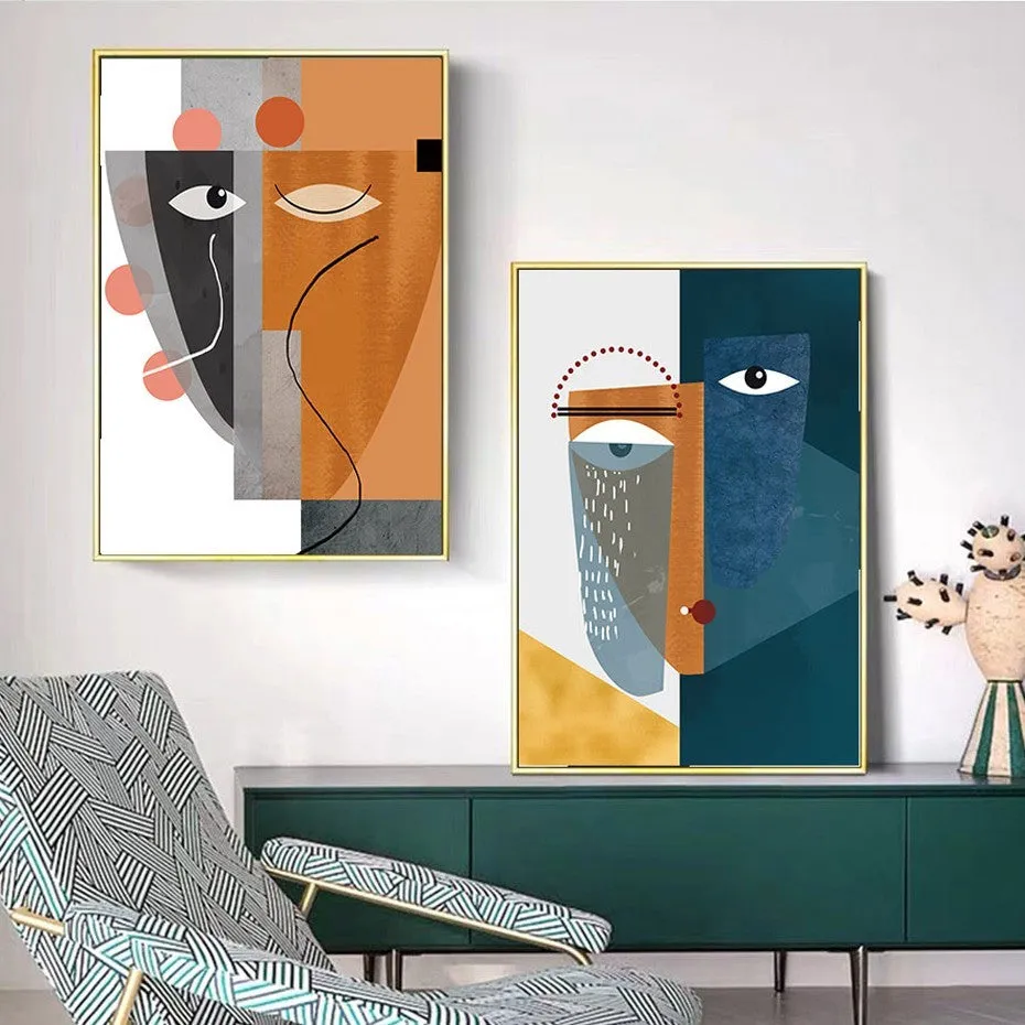 Abstract Vintage Figure Wall Art