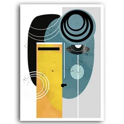Abstract Vintage Figure Wall Art