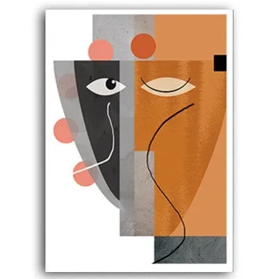 Abstract Vintage Figure Wall Art