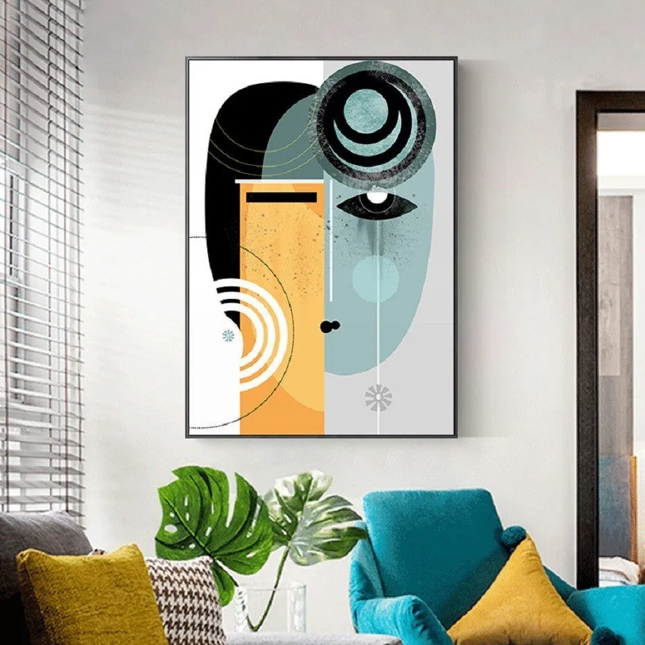 Abstract Vintage Figure Wall Art