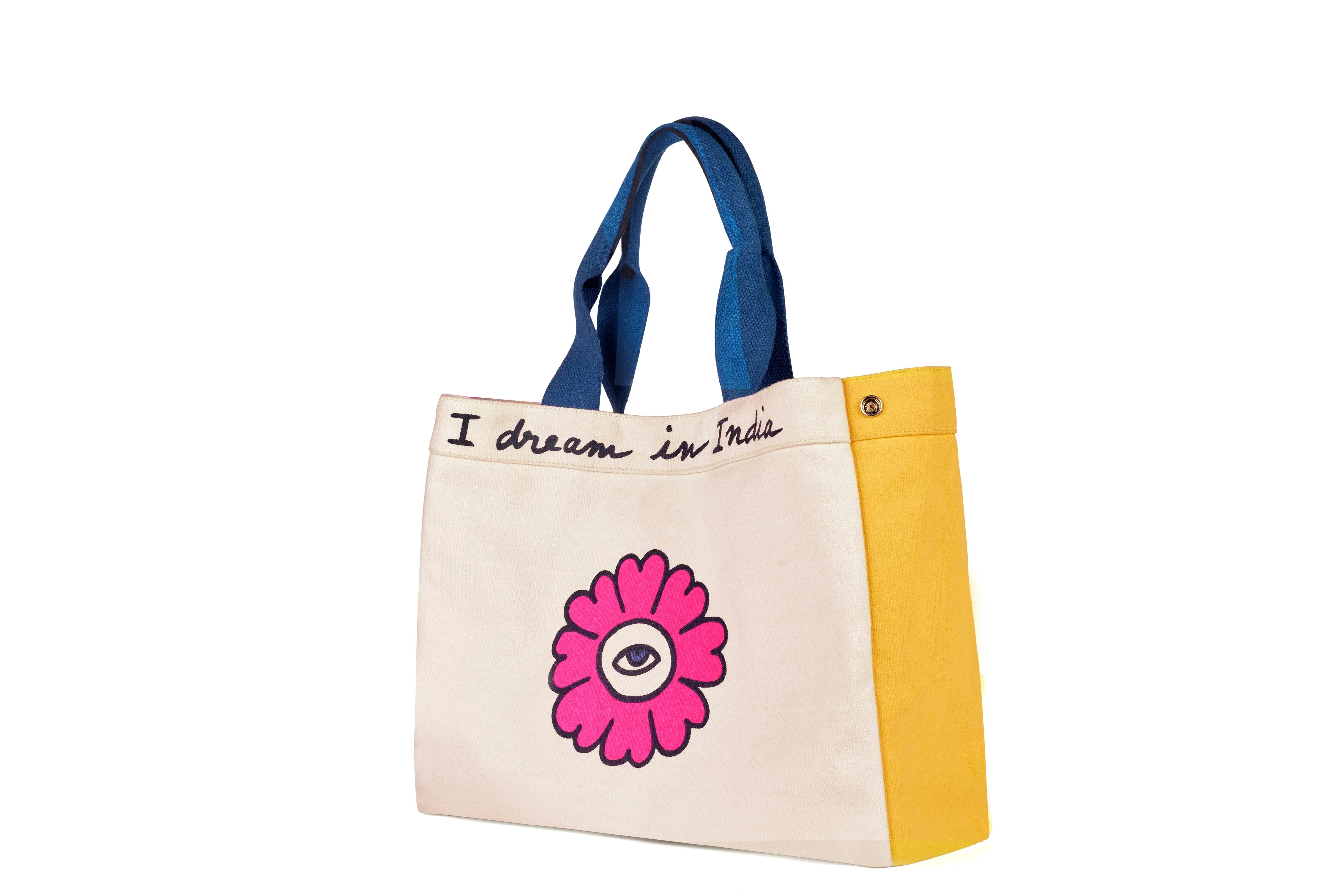 Accessory Bag Tote Flower Bag Cotton Canvas Pink AcToFl Fashion Edit Home Lifestyle Artchivesindia
