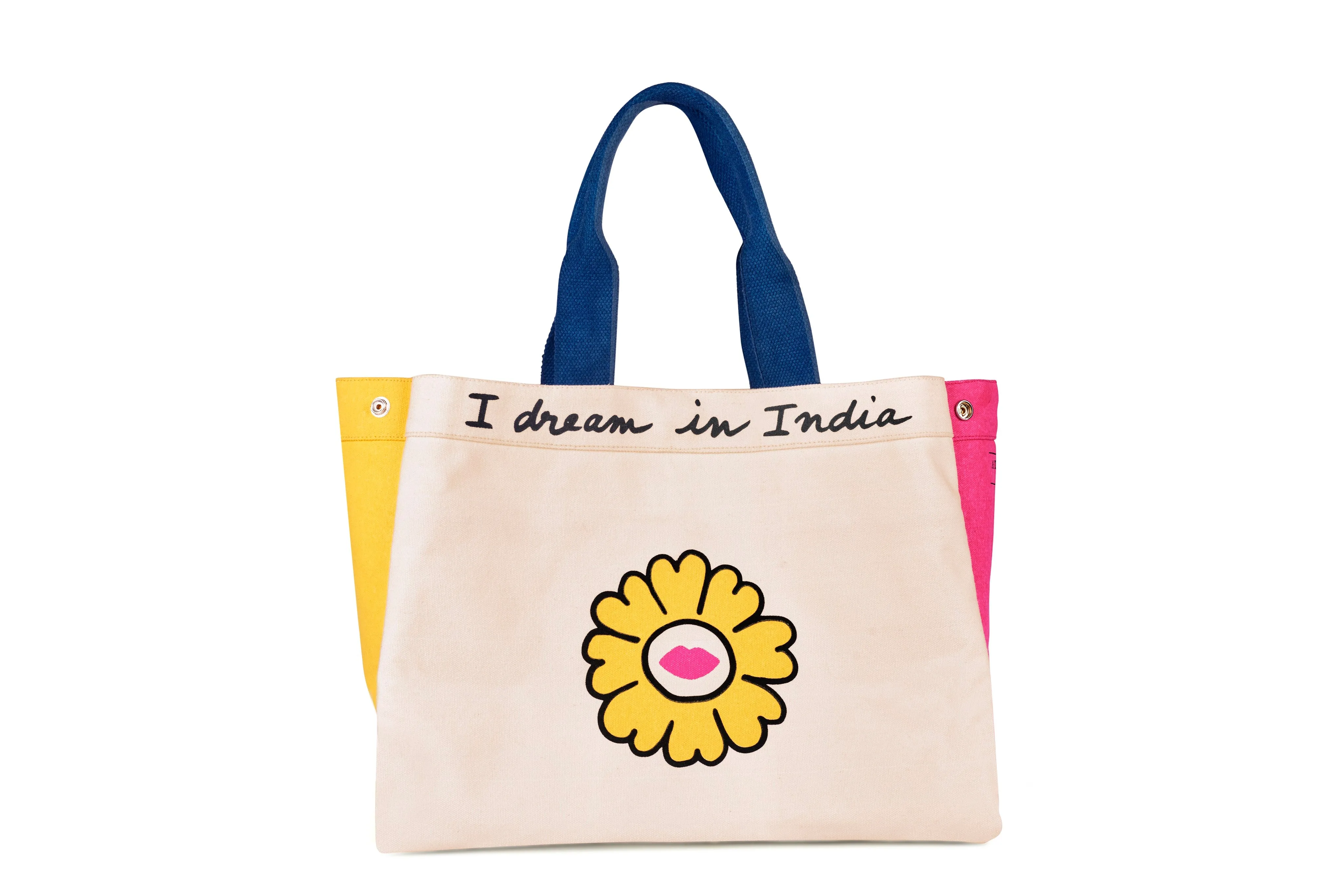 Accessory Bag Tote Flower Bag Cotton Canvas Pink AcToFl Fashion Edit Home Lifestyle Artchivesindia