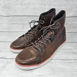 Adidas‎ Men's Hi-Top Brown Leather Fashion Sneaker Size 9.5