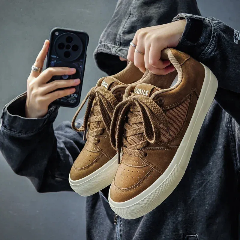 ADVBRIDGE  -  Summer New Low-top Anti-slip Wear-resistant Thick Sole Increase Outdoor Comfortable Fashion Casual Retro Canvas Shoes