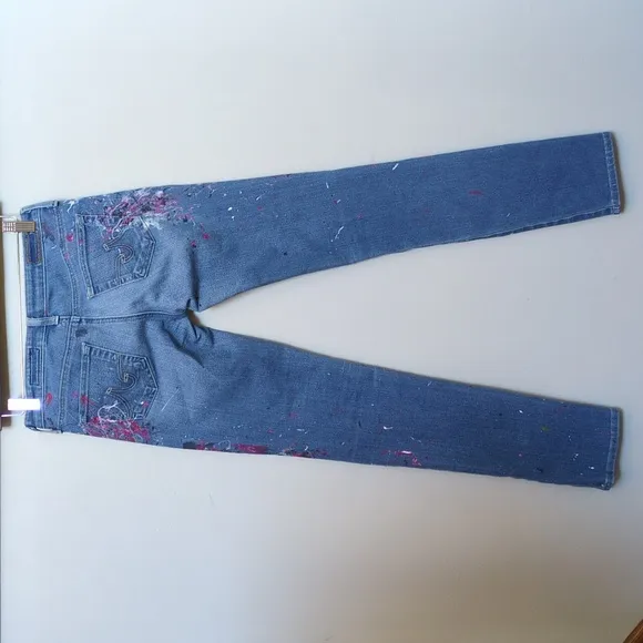 AG 25R Painted The Stilt Cigarette Leg Jean Adriano Goldschmied Art Jeans 🩷 25