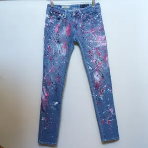 AG 25R Painted The Stilt Cigarette Leg Jean Adriano Goldschmied Art Jeans 🩷 25