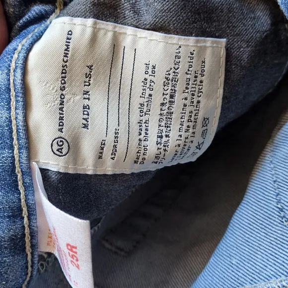 AG 25R Painted The Stilt Cigarette Leg Jean Adriano Goldschmied Art Jeans 🩷 25