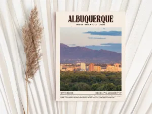 Albuquerque Vintage Wall Art, New Mexico, USA