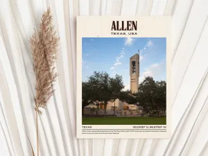 Allen Vintage Wall Art, Texas, USA