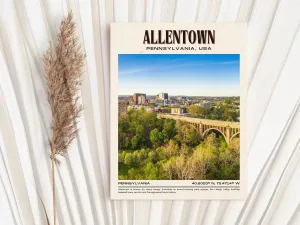 Allentown Vintage Wall Art, Pennsylvania, USA