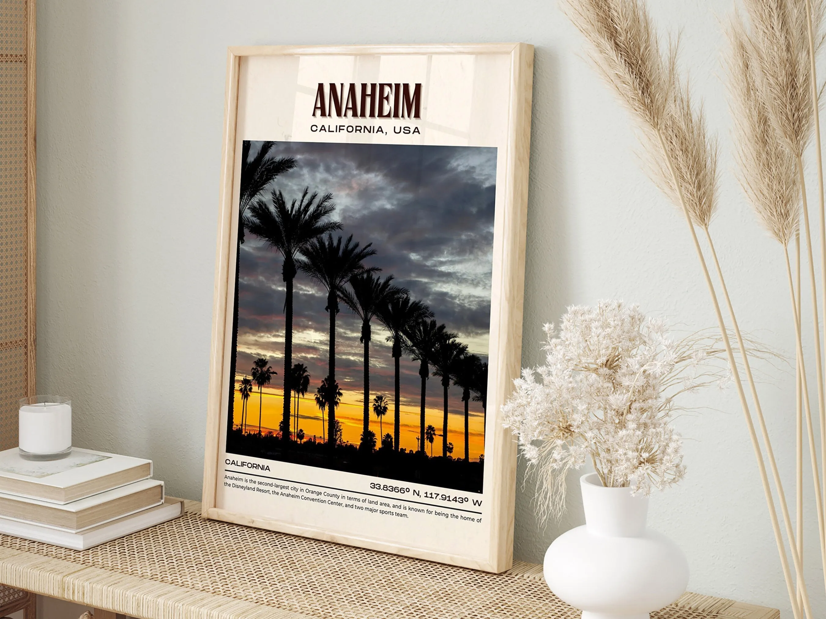 Anaheim Vintage Wall Art, California, USA Poster