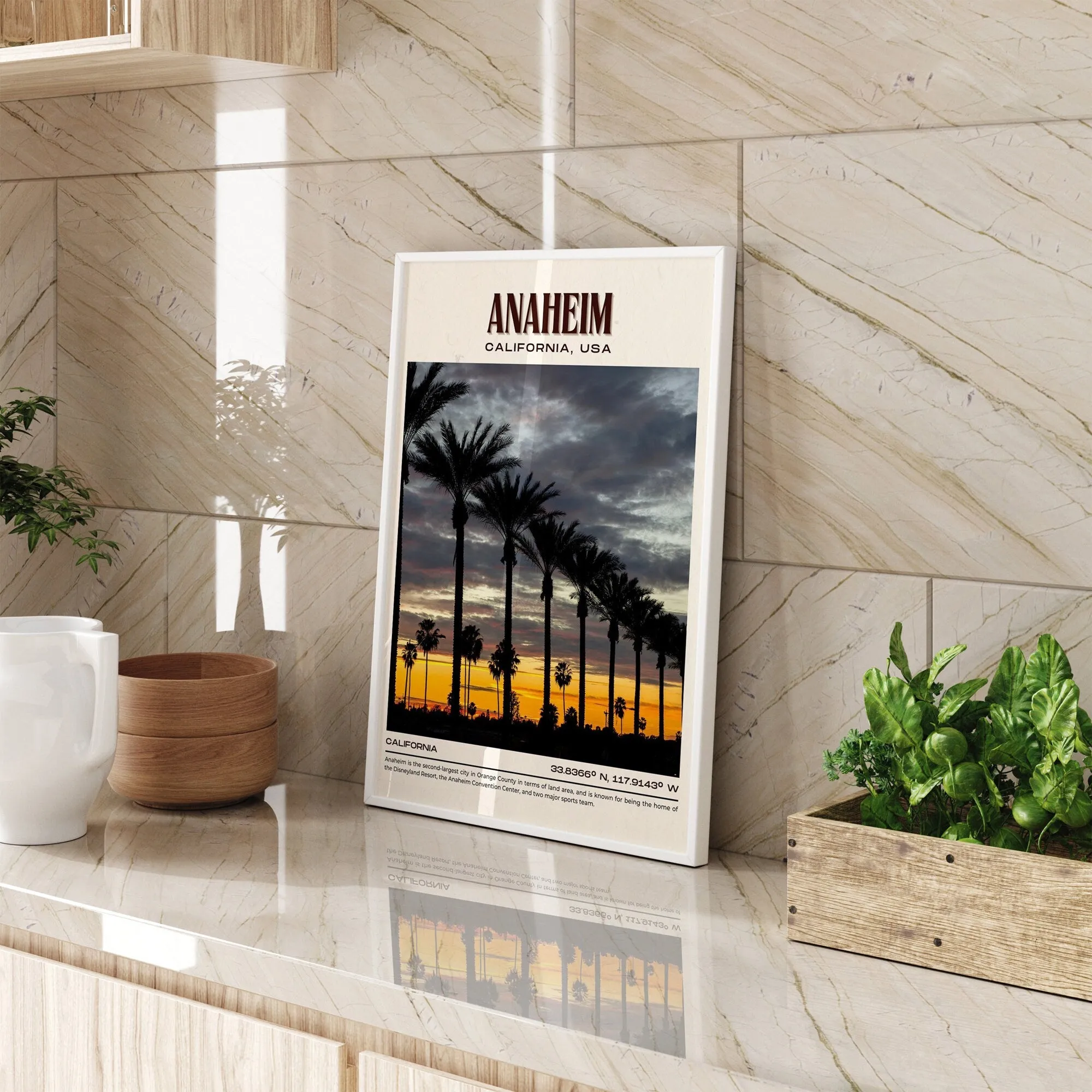 Anaheim Vintage Wall Art, California, USA Poster