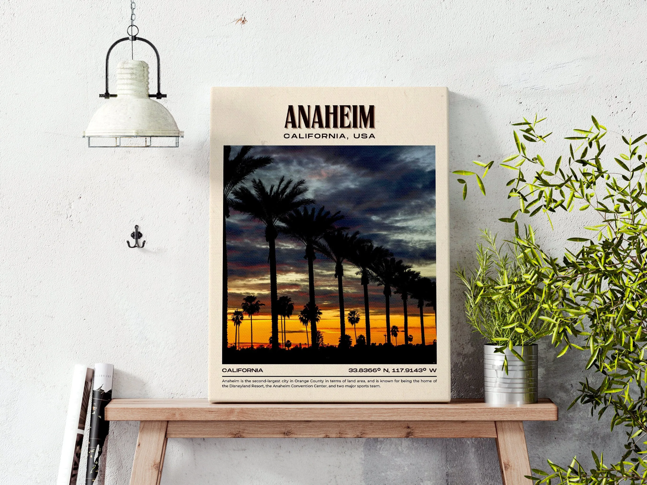 Anaheim Vintage Wall Art, California, USA Poster