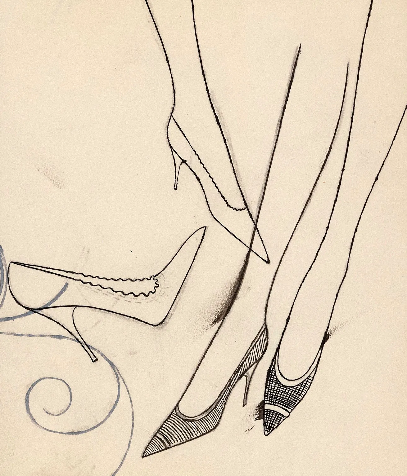 ANDY WARHOL "FASHION SHOES", 1954