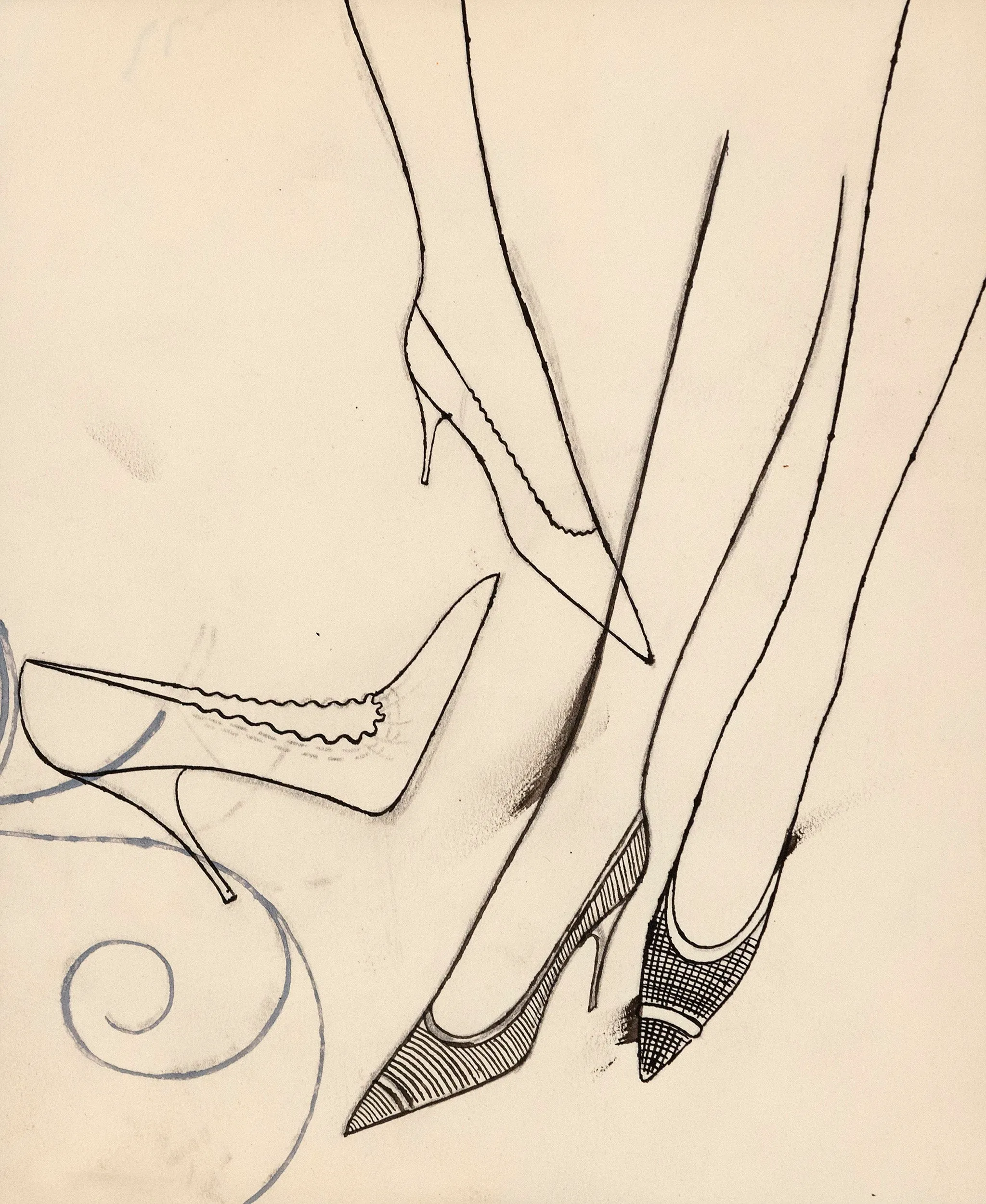 ANDY WARHOL "FASHION SHOES", 1954