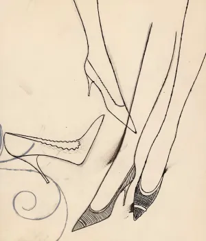 ANDY WARHOL "FASHION SHOES", 1954