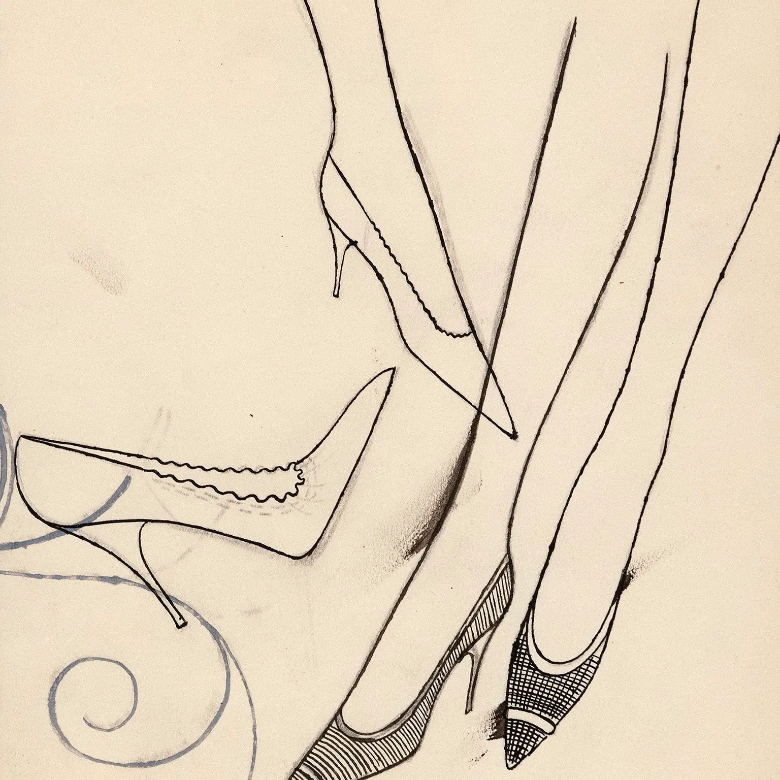 ANDY WARHOL "FASHION SHOES", 1954