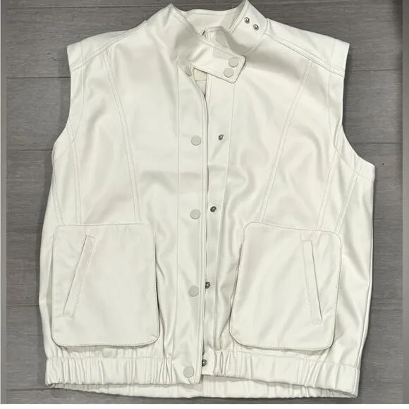 Anthropologie Pilcro Faux Leather Biker Vest!