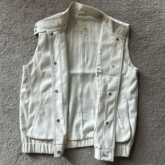 Anthropologie Pilcro Faux Leather Biker Vest!