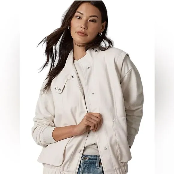 Anthropologie Pilcro Faux Leather Biker Vest!